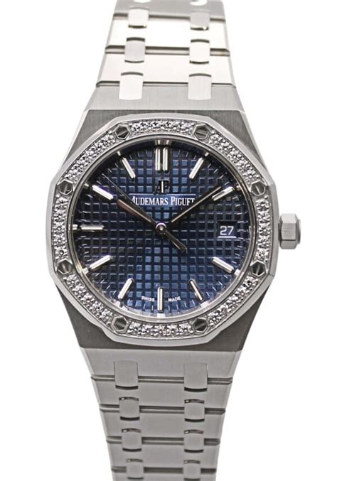 audemars piguet blue dial diamond bezel